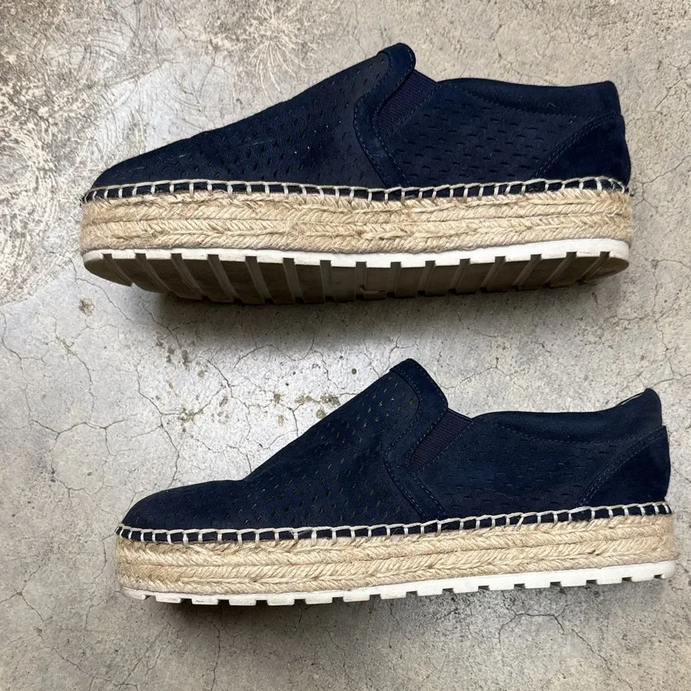 * Marc Fisher Dark Blue Espadrille Slip-Ons